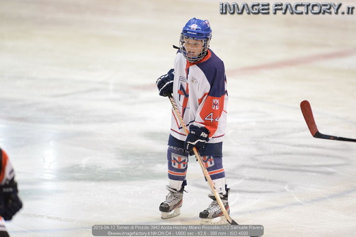 2015-04-12 Torneo di Pinzolo 3942 Aosta-Hockey Milano Rossoblu U12 Samuele Ravera